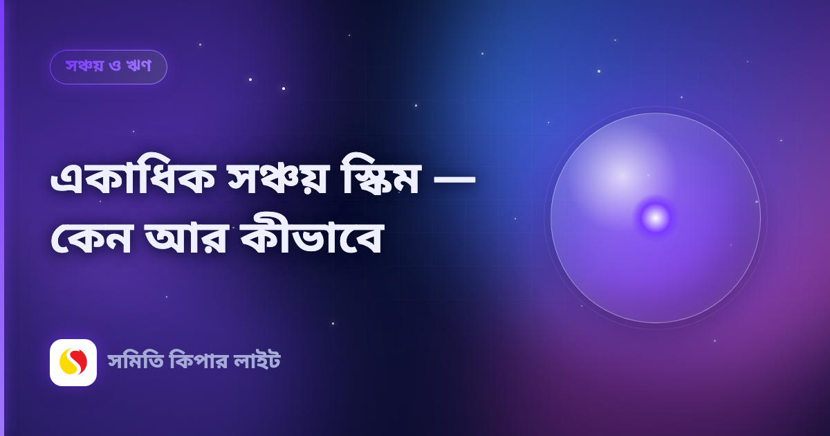 একাধিক সঞ্চয় স্কিম — কেন আর কীভাবে