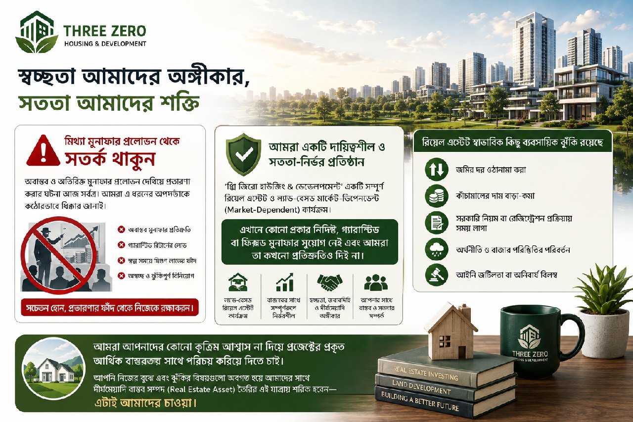 দায়িত্বশীল ব্যবসায়িক অবস্থান: আমাদের 'নো-গ্যারান্টিড রিটার্ন' নীতি