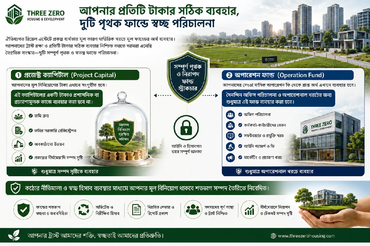 অর্থনৈতিক স্বচ্ছতায় আমাদের পদক্ষেপ: প্রজেক্ট ক্যাপিটাল ও অপারেশন ফান্ড সম্পূর্ণ আলাদা